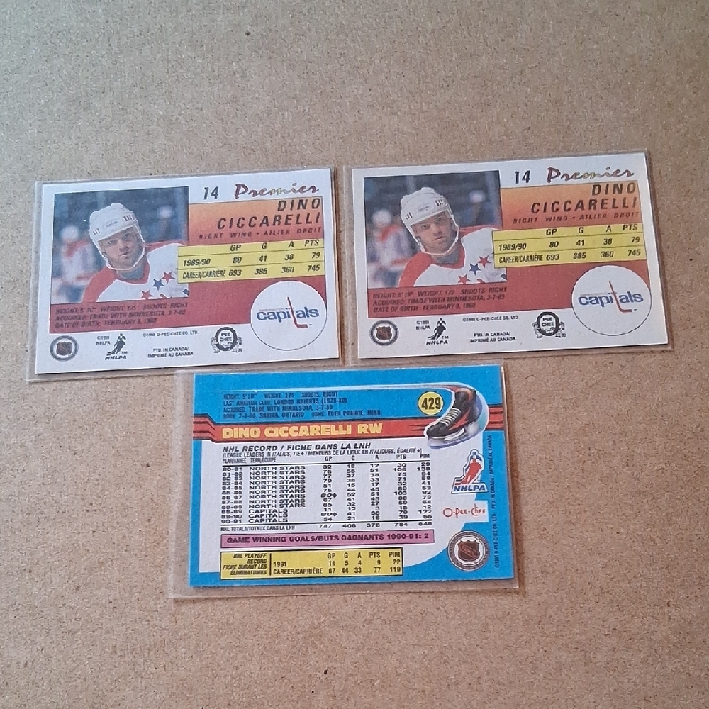 Capitals Dino Ciccarelli Hockey Trading Cards Set - Picture 8 of 8